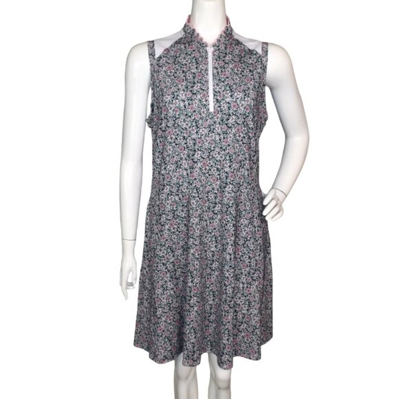 RLX Ralph Lauren Dresses & Skirts - RLX RALPH LAUREN Dress, L, Blue/Pink Floral, Sleeveless, Zip Neck, Activewear
